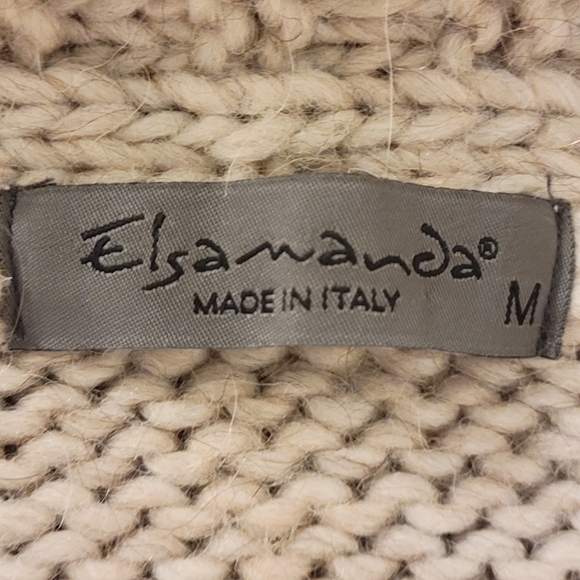 Italian Elsamanda Oatmeal Sweater Size M - Picture 6 of 7